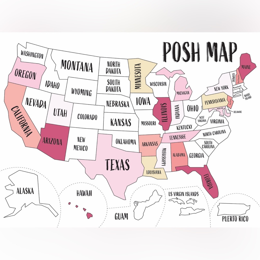 States i've shipped to! Help me fill my map!